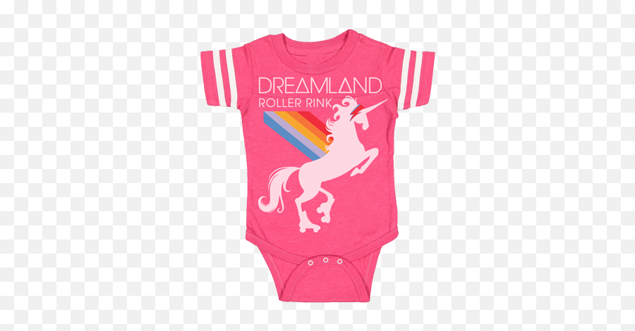 Dreamland Baby Hot Pink Stripe Onesie Dreamland Roller Rink Emoji,Baby Onesie Png