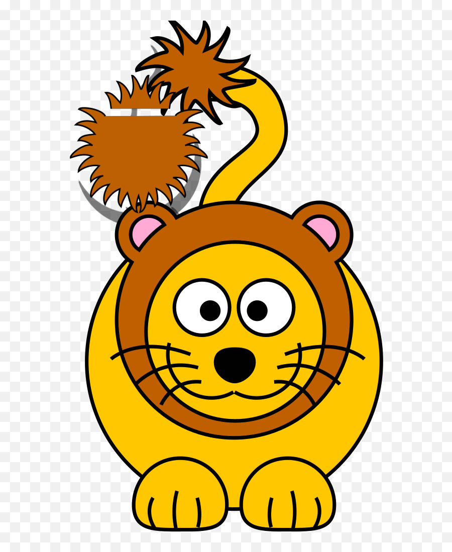Cartoon Golden Lion Png Svg Clip Art - Cartoon Lion Emoji,Lion Clipart