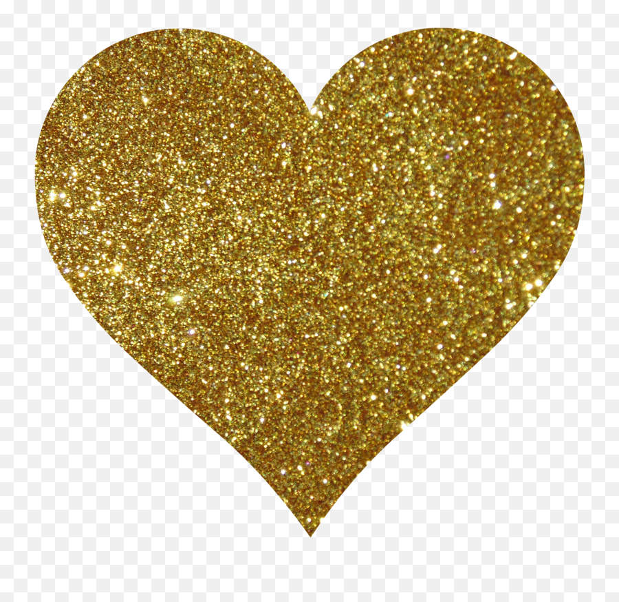 Gold Glitter Heart - Transparent Background Glitter Gold Heart Emoji,Gold Glitter Png