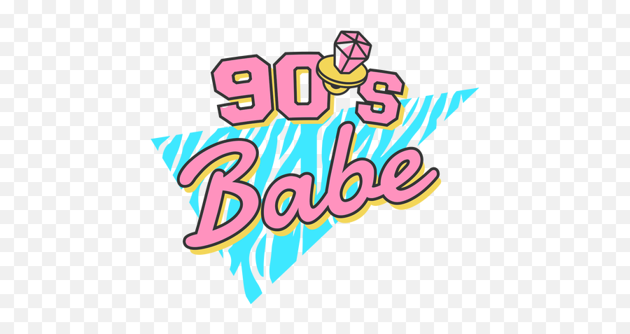 90 Babe Lettering 90s Babe - 90s Svg Emoji,90s Png