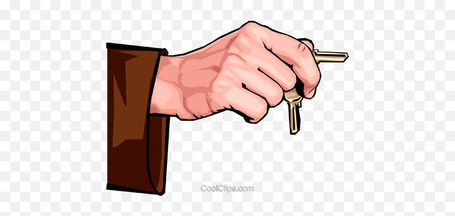 Hand Holding Keys Royalty Free Vector Clip Art Illustration Emoji,Key Clipart