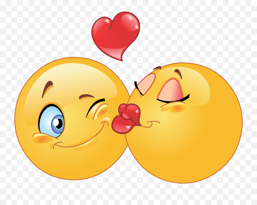 Home U003e Printed Decals U003e Emojis U003e Cheek Kissing Emoji - Kiss Couple Kissing Emoji Png,Emoji Transparent