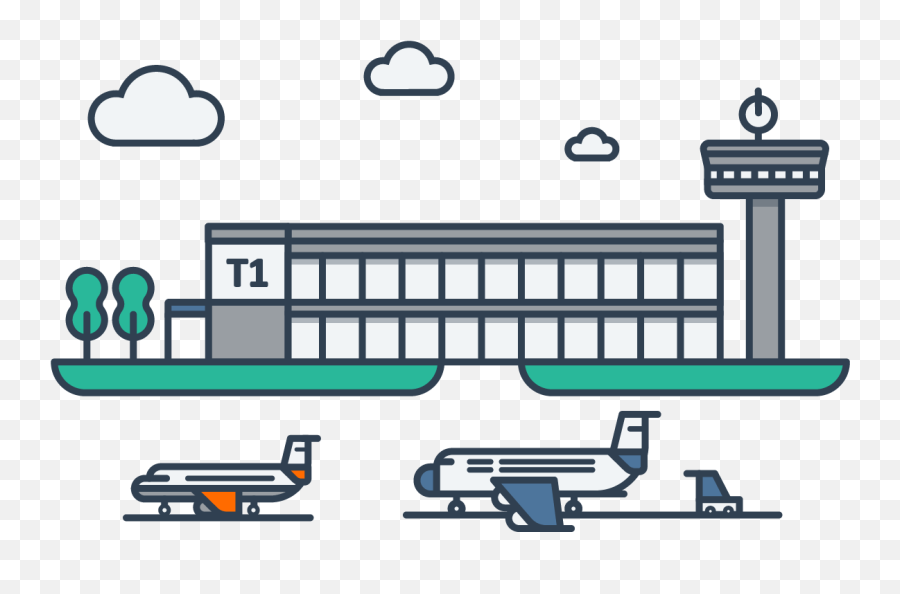 Mflow Airport Scale - Transport Clipart Full Size Clipart Pasajeros En Aeropuerto Png Emoji,Transport Cliparts