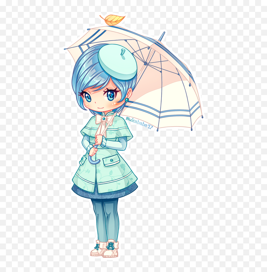 Girl Umbrella Transparent Png Png Mart - Anime Emoji,Umbrella Transparent Background