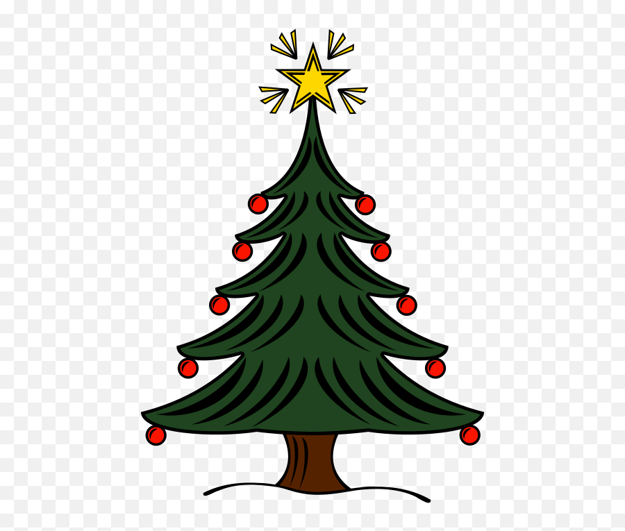 Christmas Pine Tree Clipart Free Svg - For Holiday Emoji,Pine Tree Clipart