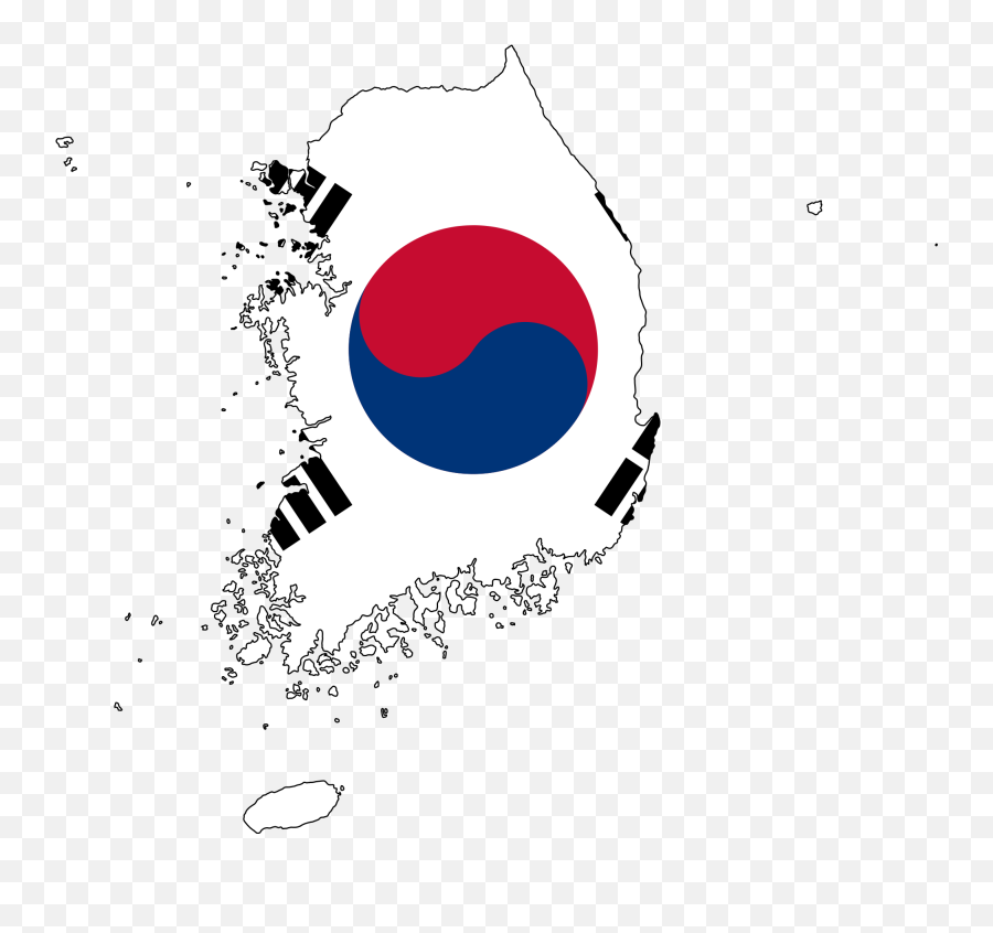 Download South Korea Flag Png - South Korea Flag Map Wikimedia Emoji,Korean Flag Png