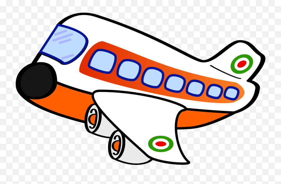 Colorful Airplane Clipart Free Image - Jumbo Jet Clipart Emoji,Airplane Clipart