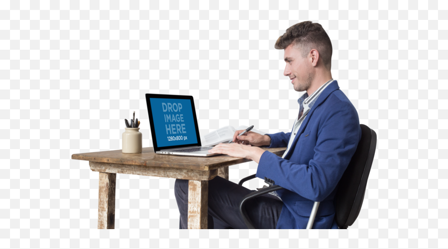 Man Work Desk Png Full Size Png Download Seekpng - Man Working On Desk Png Emoji,Desk Png