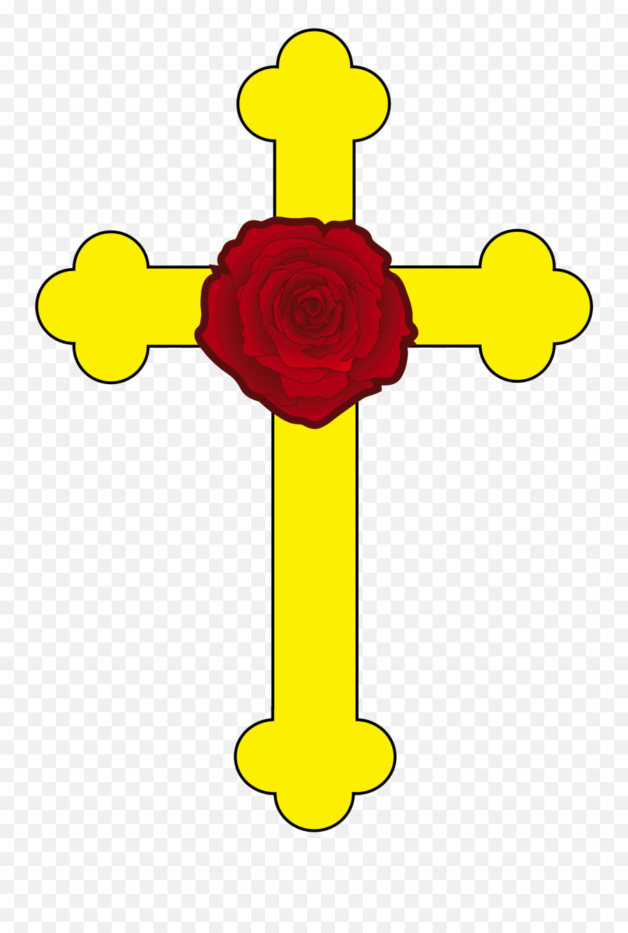 Rose Cross - Christian Cross Emoji,Cross Png