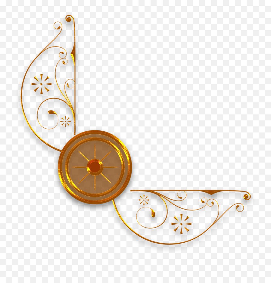 Download Free Photo Of Goldcornercirclesfiligreeflowers Emoji,Gold Divider Png