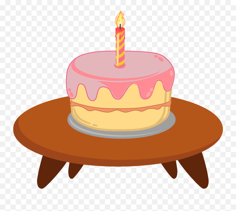 Birthday Cake Clipart - Table With Cake Clipart Emoji,Cake Clipart