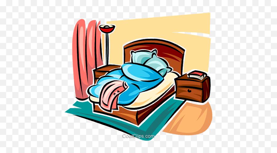 Bed Royalty Free Vector Clip Art - Clothes On The Bed Clipart Emoji,Bedroom Clipart
