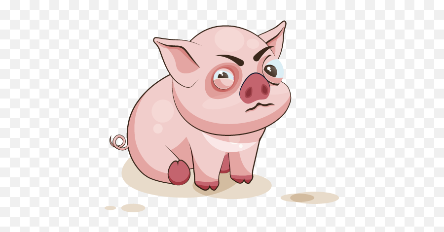 Adorable Pig Emoji Stickers By Suneel Verma,Pig Emoji Png