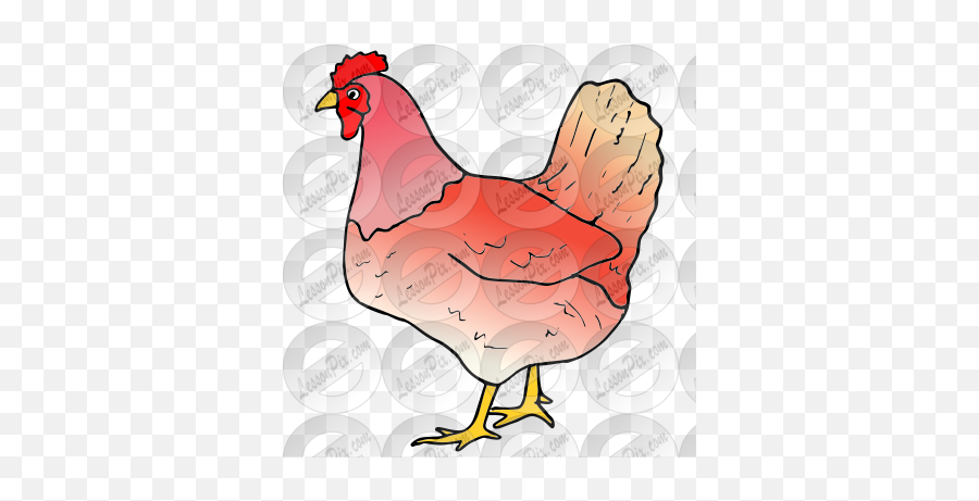 Red Hen Picture For Classroom Therapy Use - Great Red Hen Comb Emoji,Hen Clipart