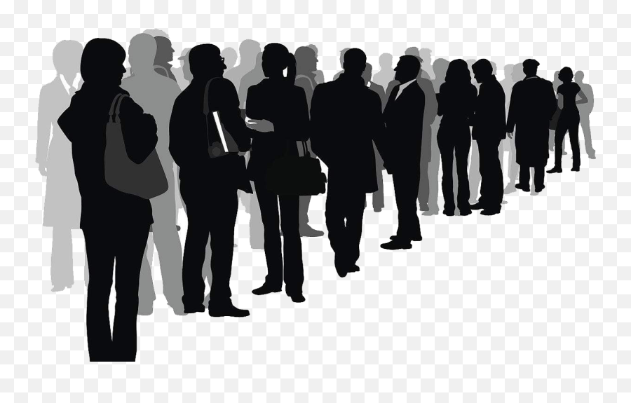 Silhouette Crowd Drawing Illustration - Silhouette Crowd Of People Png Emoji,People Silhouette Png