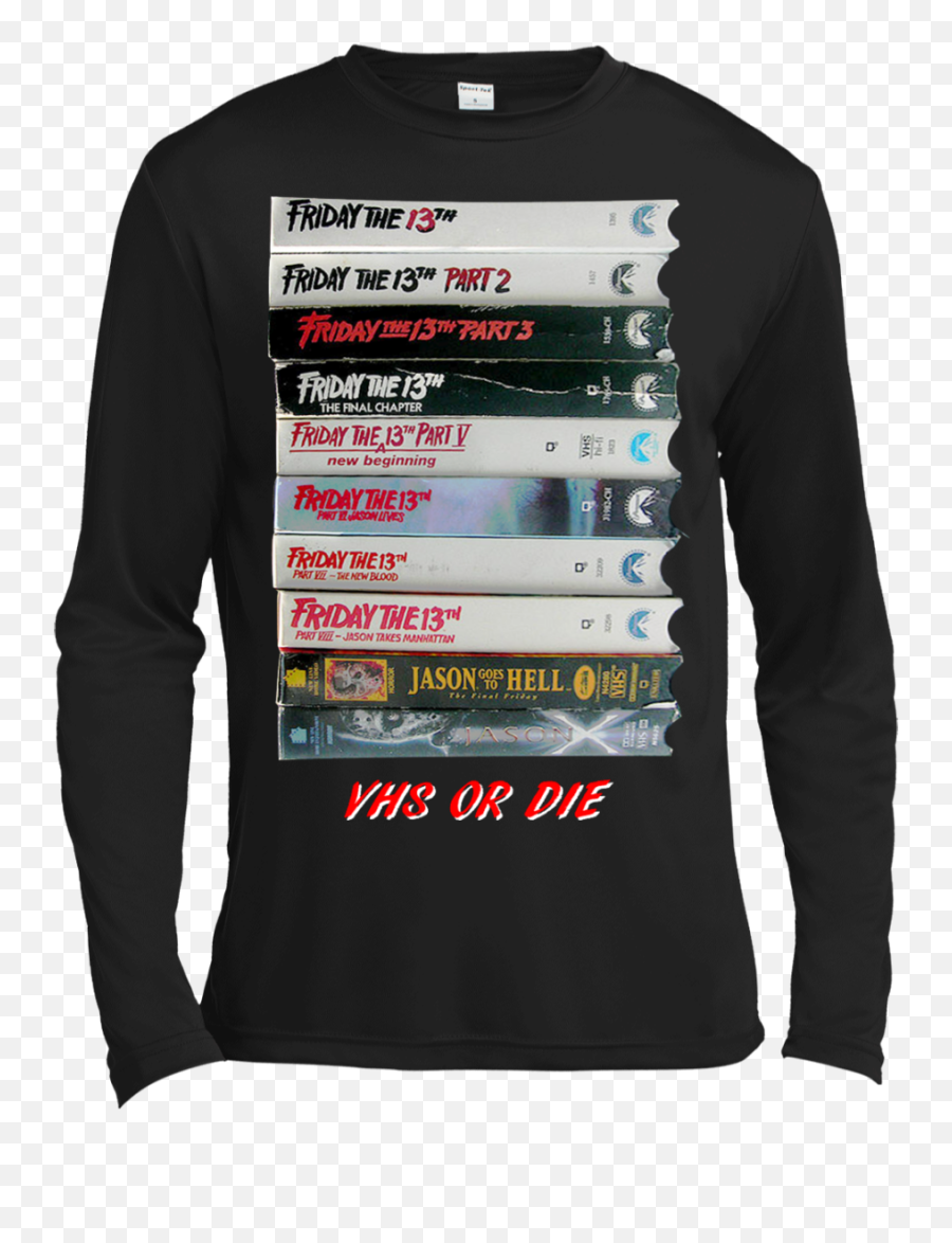 Friday The 13th Png - Friday The 13th Vhs Shirt 2440485 Long Sleeve Emoji,Friday The 13th Logo