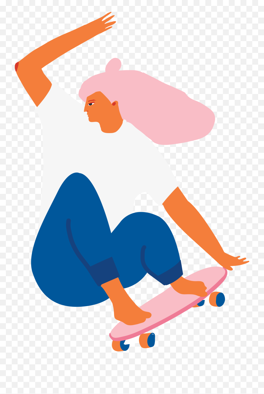 Skater Girl - Temporary Tattoo Emoji,Girl Skate Logos
