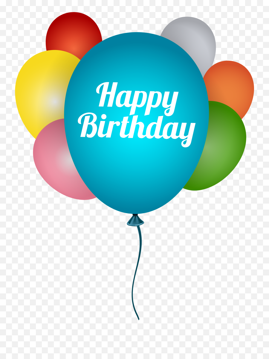 Birthday Cake Wish Greeting Card New Year - Happy Birthday Happy Birthday Clip Art Balloon Emoji,Transparent Balloons