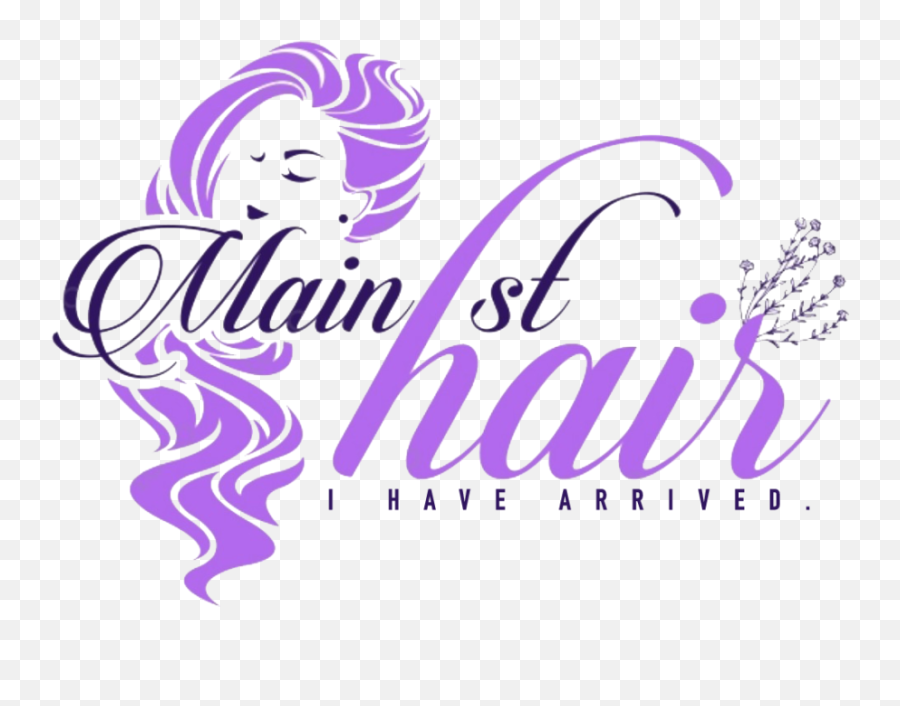 Main St - Purple And Black Hair Salon Logo Emoji,Hair Logos