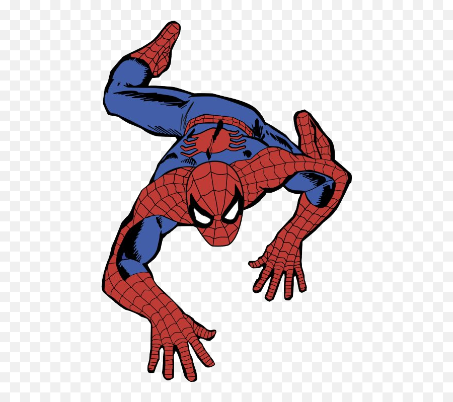Spiderman Clipart Climbing Wall - Spiderman Comic 498x718 Spiderman Comic Emoji,Spiderman Clipart