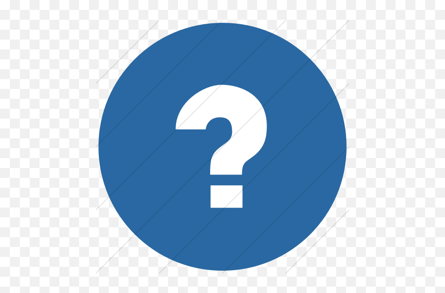 Iconsetc Flat Circle White On Blue Classica Question Mark Emoji,White Question Mark Png
