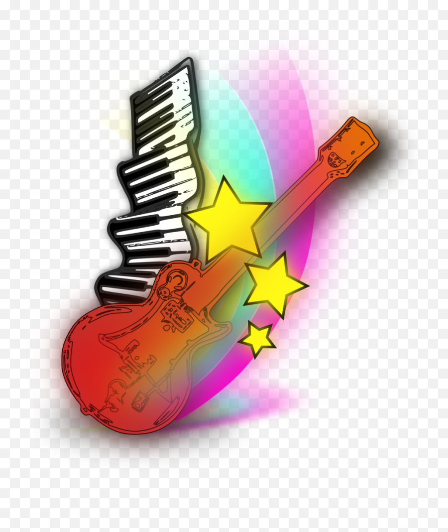 Clip Art Image Music Id This Work - Music Keyboard And Vector Music Clipart Png Emoji,Guitar Png