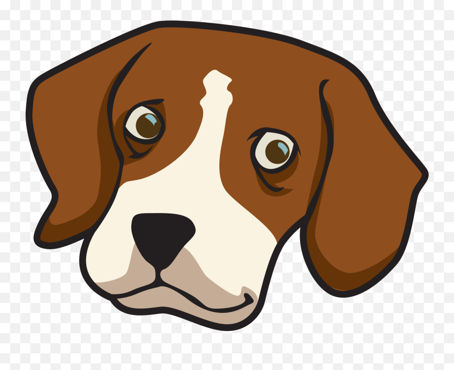 Dog Face Clipart - Beagle Dog Face Clipart Emoji,Dog Face Clipart