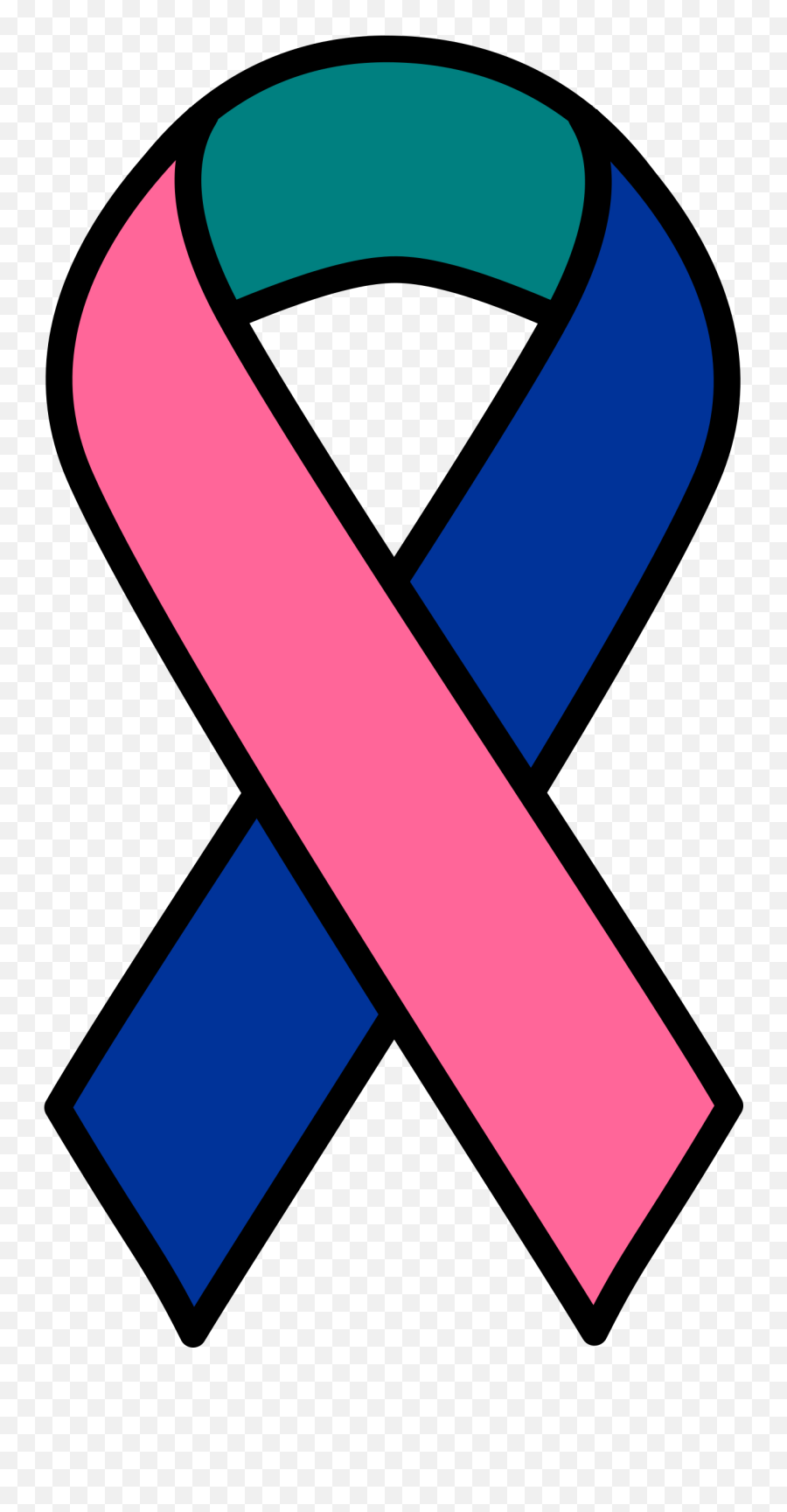 Breast Cancer Ribbon Transparent Png - Awareness Thyroid Cancer Ribbon Emoji,Breast Cancer Clipart
