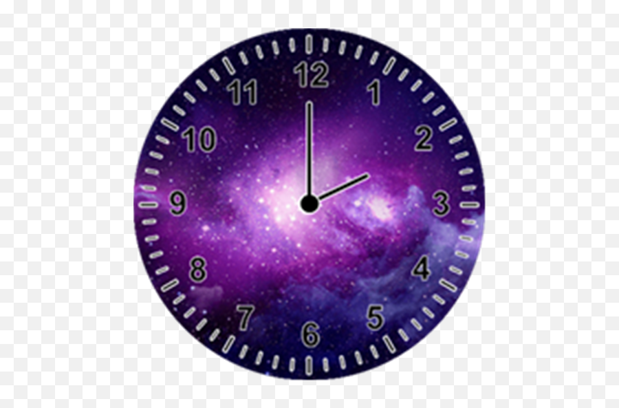 Galaxy Clock Live Wallpaper - Galaxy Clock With Numbers Emoji,Clock Logo