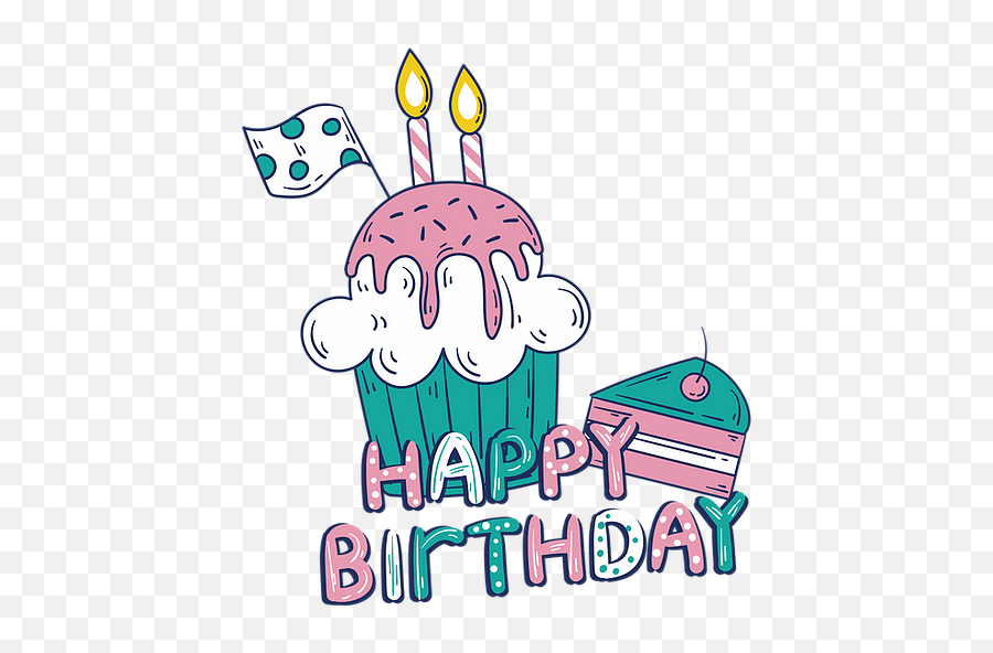 Happy Birthday Cake Png Transparent Image - Digital Instant Cake Decorating Supply Emoji,Birthday Cake Transparent