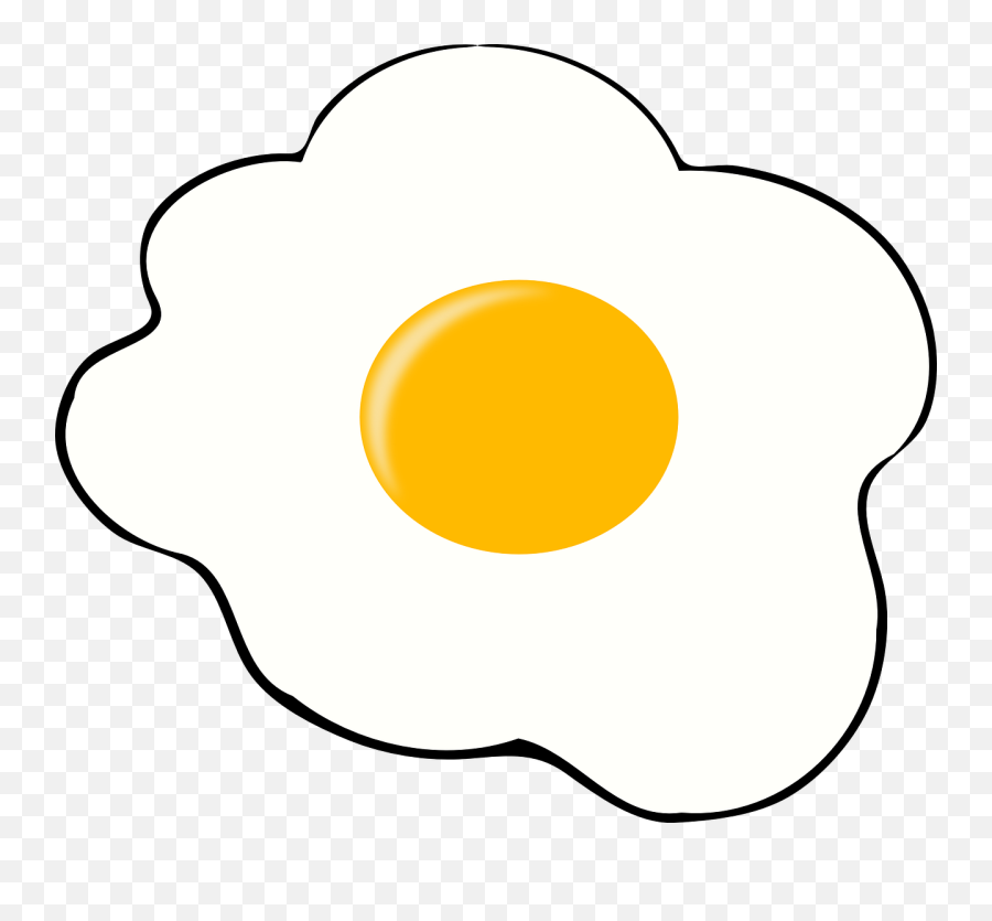 Fried Egg Clipart - Sunny Side Up Egg Clipart Png Emoji,Egg Clipart