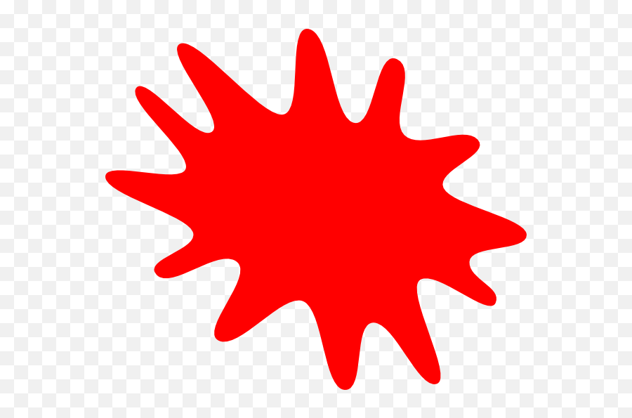 Red Paint Splatter Clip Art At Vector - Red Colour Splat Emoji,Paint Clipart
