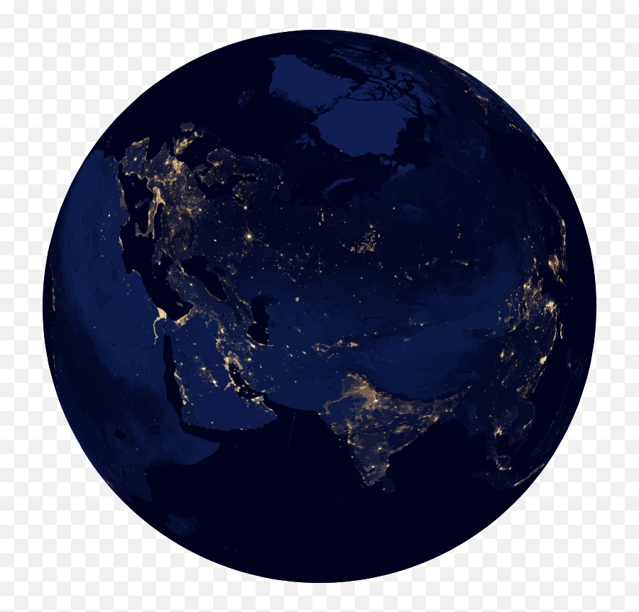Photo Earth Png Transparent Background - Earth Night Png Transparent Emoji,Earth Transparent