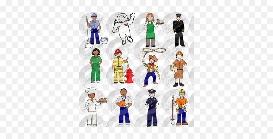 Jobs Picture For Classroom Therapy - For Adult Emoji,Community Helpers Clipart