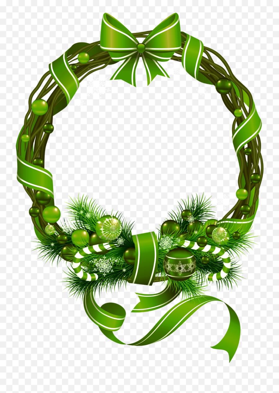 Round Christmas Ribbon - Wreath Merry Christmas Png Vector Christmas Decor Png Emoji,Merry Christmas Png