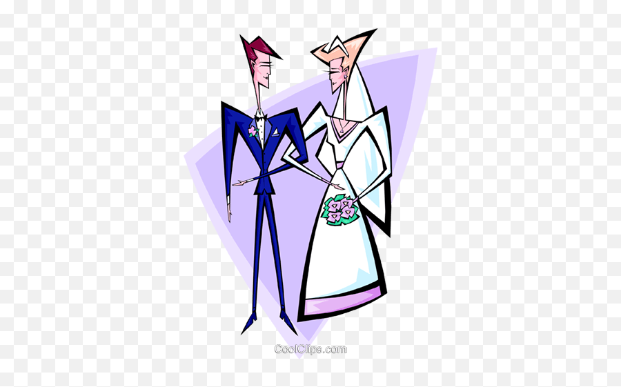Wedding Couple Royalty Free Vector Clip Art Illustration - Standing Around Emoji,Weddings Clipart Free