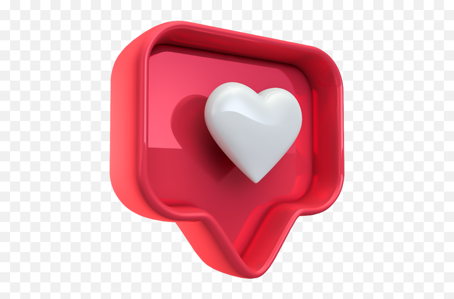 Instagram Like Heart Love Free Icon Of 3d Social Logos - Heart Instagram 3d Png Emoji,Heart Logos