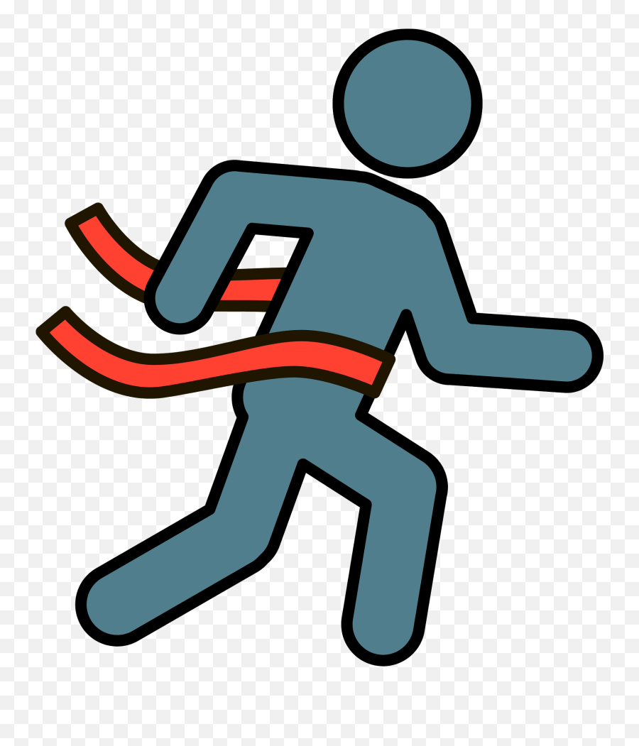 Finish Line Clipart - For Running Emoji,Line Clipart