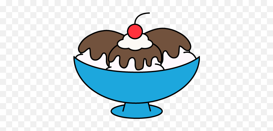 Hot Fudge Sundae Clip Art - Food Clip Art Ice Cream Emoji,Icecream Sundae Clipart