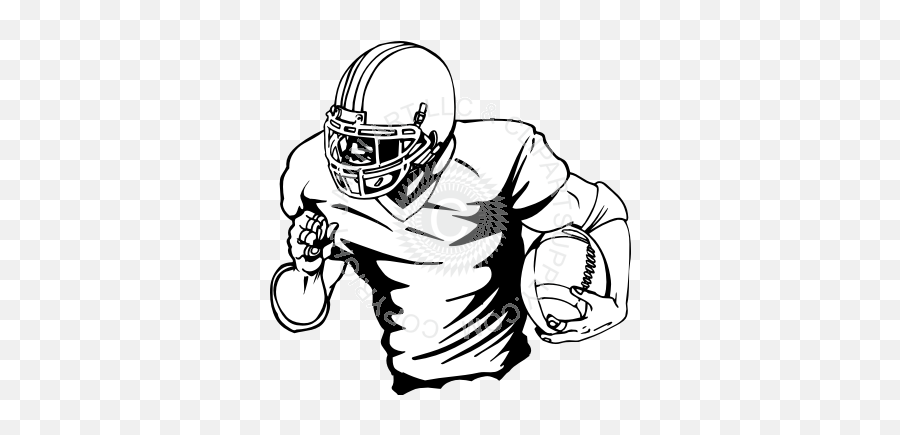 Homecoming Clipart Nfl Football Player - Drawing Football Black And White Emoji,Football Player Clipart