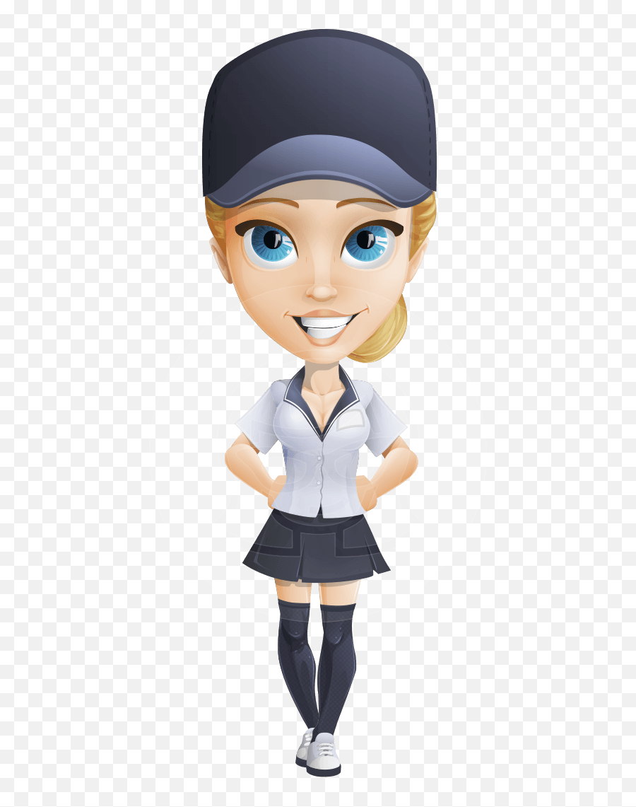 Pretty Delivery Girl Cartoon Vector Character Set Graphicmama Emoji,Cammy Png