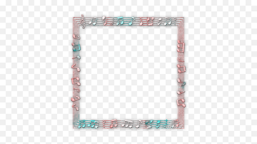 Soave Frame Music Note Deco Border Pink Teal Soave Frame Emoji,Music Border Png
