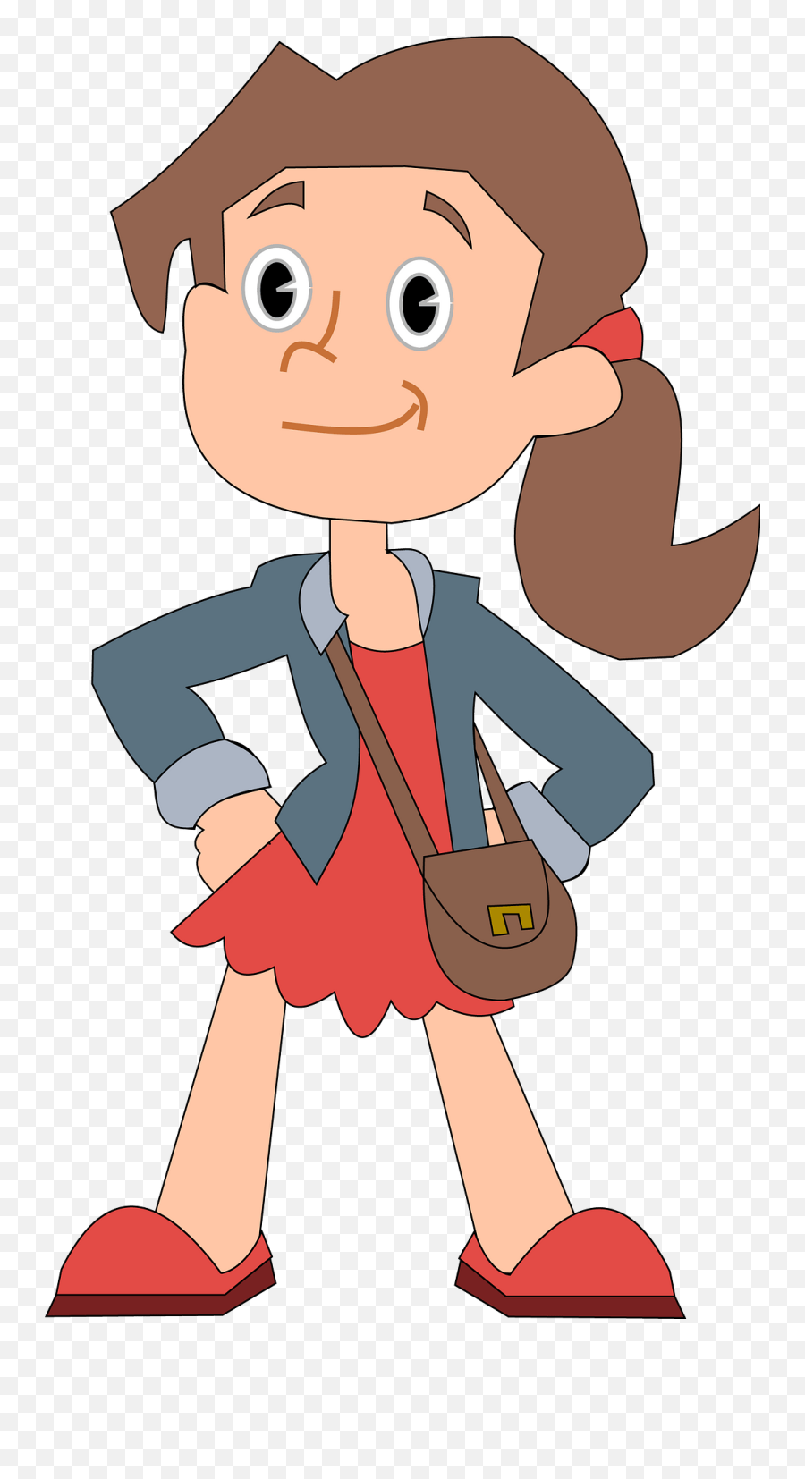 Anime Girl Clip Art - Clip Art Library Cartoon Girl Transparent Background Emoji,Anime Girl Transparent