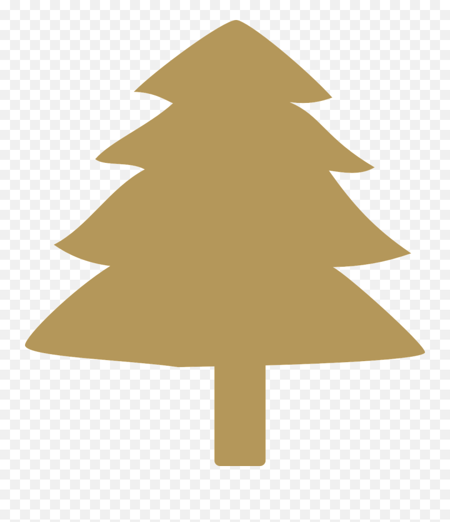 Gold Christmas Tree Transparent - Gold Xmas Tree Clipart Emoji,Christmas Tree Transparent Background