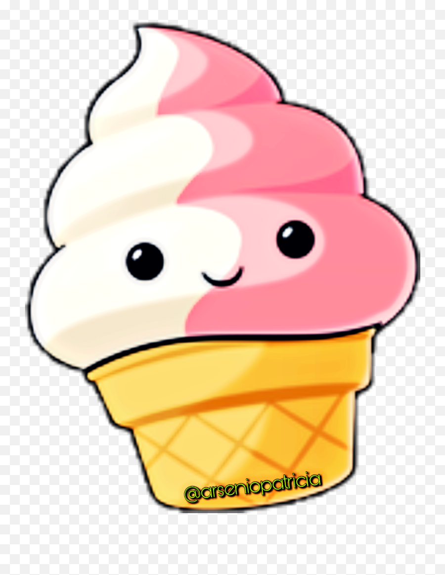Scsundae Sticker - Cute Kawaii Ice Cream Drawing Clipart Ice Cream Cute Drawings Food Emoji,Ice Cream Sundae Clipart