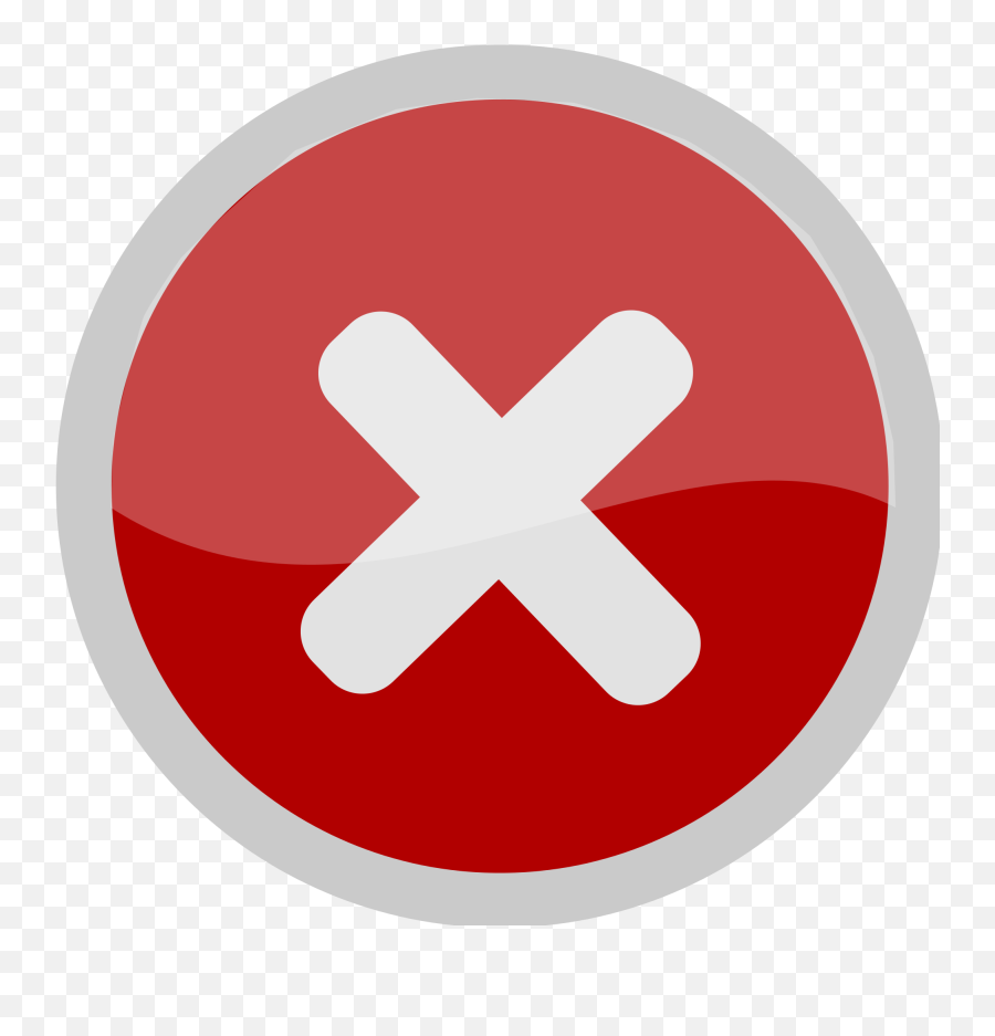8 No Circle Icon Images - Transparent No Sign Clip Art Red Red X Circle Transparent Png Emoji,Red Circle Png