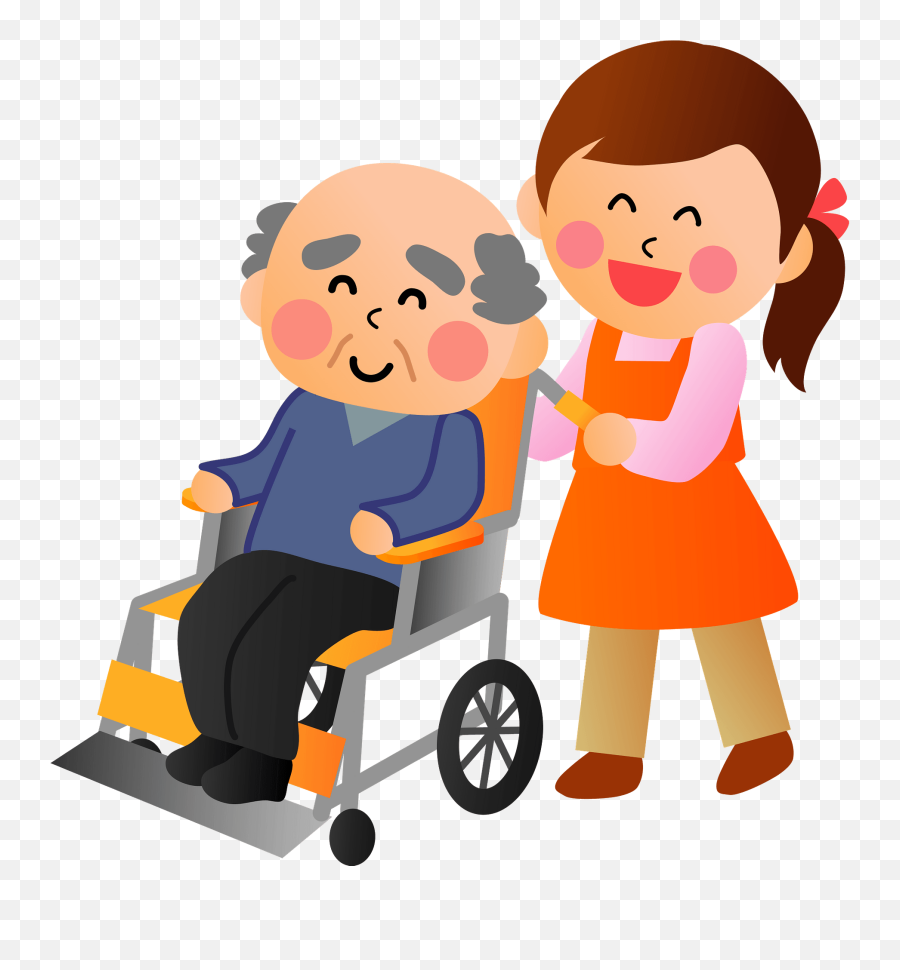 Nursing Care For An Elderly Man Clipart - Caring For The Elderly Clipart Emoji,Nursing Clipart