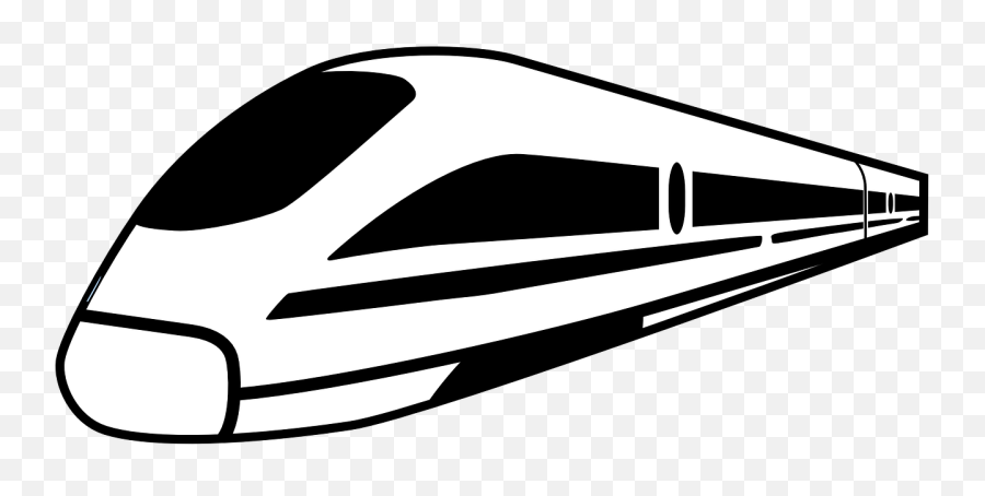 Library Of Fast Train Image Stock Black - High Speed Train Clipart Black And White Emoji,Train Clipart Black And White