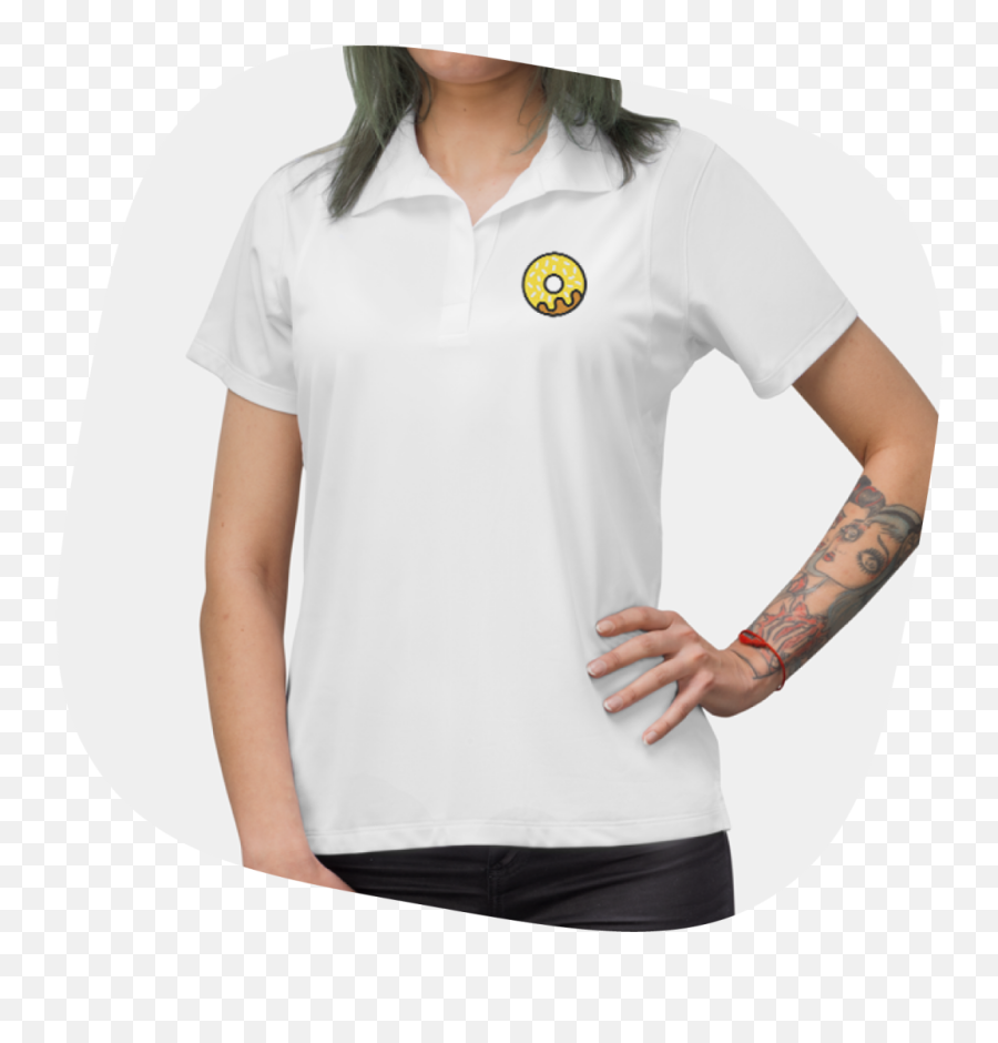 Custom Embroidered Polo Shirts - Short Sleeve Emoji,Company Logo Shirts
