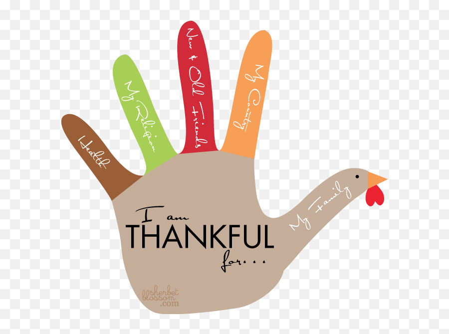 Simple Boat Clipart - Thanksgiving Hand Turkey Drawing Png Thankful Thanksgiving Hand Turkey Emoji,Cooked Turkey Clipart
